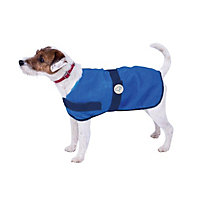 Large 40cm Blue Dog Cooling Coat - Lightweight, Soft & Comfortable Pet Jacket with Fastenings for Hot Summer Weather