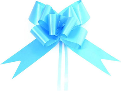 Large 50mm/5cm Ribbon Pull Bows for All Occation Decoration , Blue, 40PK