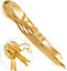 Large 50mm/5cm Ribbon Pull Bows for All Occation Decoration , Gold, 20PK