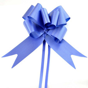 Large 50mm/5cm Ribbon Pull Bows for All Occation Decoration , NavyBlue, 10PK