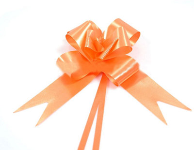 Large 50mm/5cm Ribbon Pull Bows for All Occation Decoration , Orange, 40PK