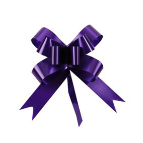 Large 50mm/5cm Ribbon Pull Bows for All Occation Decoration , Purple, 10PK