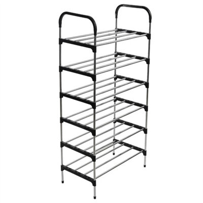 Large 6 Tier 18 Pairs Shoe Rack Heavy Duty Sturdy Storage Self Organiser