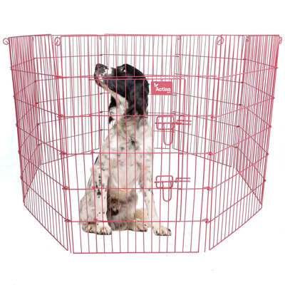 36 8 Panels Tall Dog Playpen Crate Fence Pet Play Pen Exercise Cage Large Pens