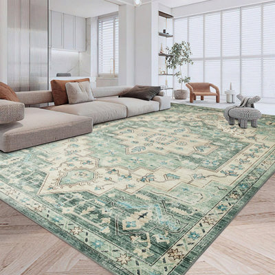 Large Area Cashmere Ember Rug Master Bedroom Carpet 200 x 290 cm Indoor ...