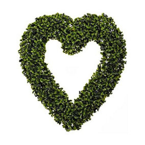 Large Artificial Heart Shape Topiary Wreath Luxury Boxwood Home Decor