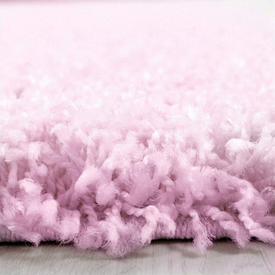 Large Baby Pink Shaggy Area Rugs Elegant and Fade-Resistant Carpet Runner - 160x230 cm