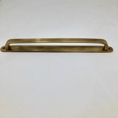 Large Backplate Handle Unlacquered Aged Brass
