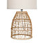 Large Bamboo Dome Twist Table Lamp Natural