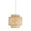 Large Bamboo Wicker Ceiling Pendant Easy Fit Shade Home Decor