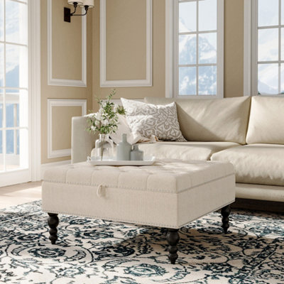 Large beige deals ottoman