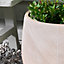 Large Beige Symmetry Stripe Beige Fibre Clay Indoor Outdoor Garden Planter Houseplant Flower Plant Pot