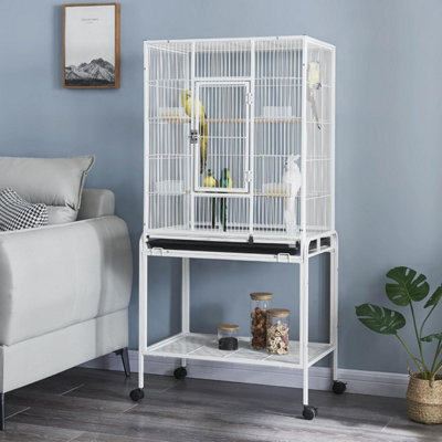 Image showcasing Large Bird Cages Parrot Cage Wide Flight Metal Animal Cage for Budgie ...