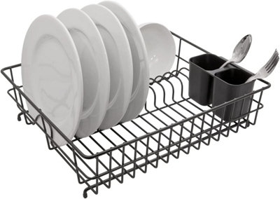 B&Z Dish Driner Rack Plate Drying Rack Extra Large - BLACK - 48 x