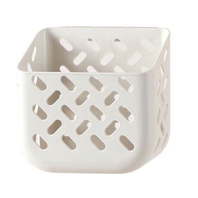 Large Capacity Plastic Bedside Storage Basket-Space-Saving Hanging Organizer for Home and Restroom Use