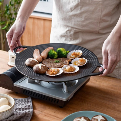 Large Cast Iron Tawa Parantha Pan Flat Roti Chapati Crepe Hot