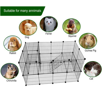 Large Cat Cage Playpen Enclosure Pet Rabbit Ferret Kennel Metal Wire ...