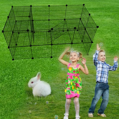 Large Cat Cage Playpen Enclosure Pet Rabbit Ferret Kennel Metal Wire ...
