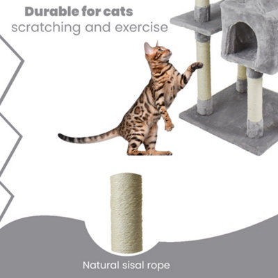 Large Cat Tree Scratching Post Climbing Activity Centre Sisal Bed ...