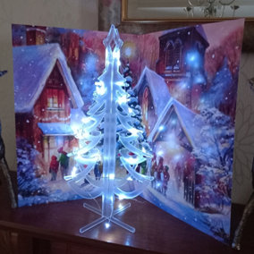Large Christmas Card with Illuminated Christmas Tree
