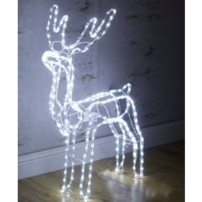 Large Christmas LED Standing Reindeer Rope Light