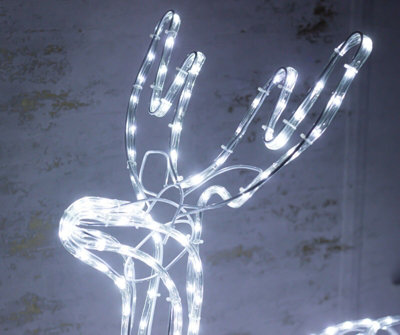 Large Christmas LED Standing Reindeer Rope Light