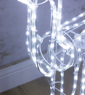 Large Christmas LED Standing Reindeer Rope Light