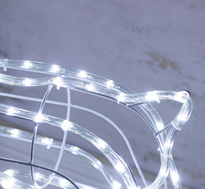 Large Christmas LED Standing Reindeer Rope Light
