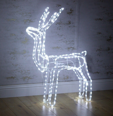 Large Christmas LED Standing Reindeer Rope Light