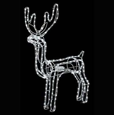 Large Christmas LED Standing Reindeer Rope Light