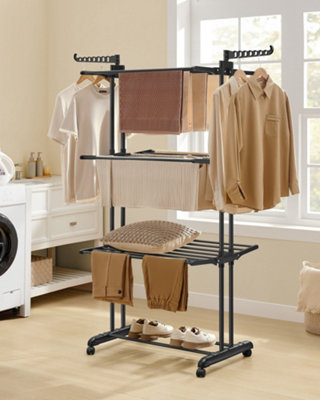 Large Clothes Airer, Foldable Clothes Drying Rack Laundry 4-Tier