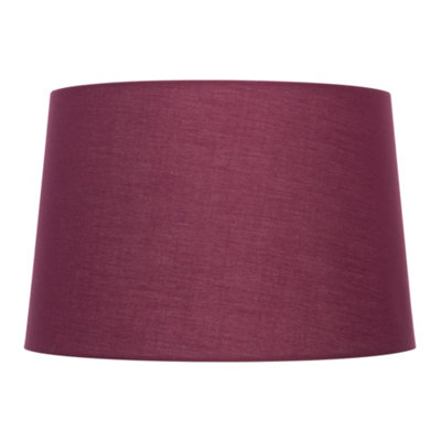 Large Clyde Tapered Cotton Plum Light Shade (D)40cm, Lightshade Lampshade Pendant Ceiling, Table, Floor Lamp Easy Fit