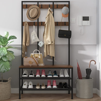 Large Coat Rack Stand Industrial Coat Stand for Bedroom - 3
