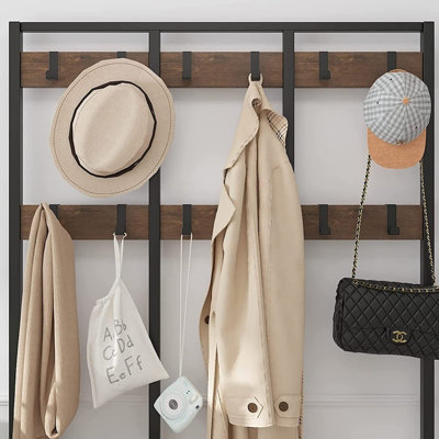 Large Coat Rack Stand Industrial Coat Stand for Bedroom - 5
