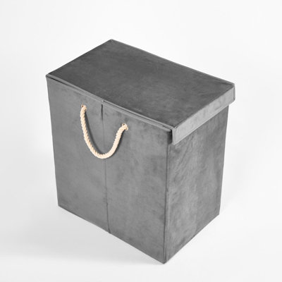 Large Collapsible Laundry Basket Hamper Washing Clothes Storage Bin Matte Velvet - 5
