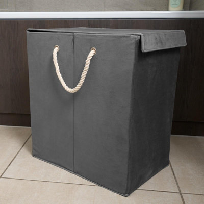 Large Collapsible Laundry Basket Hamper Washing Clothes Storage Bin Matte Velvet - 6