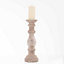 Large Column Candle Holder - Ceramic - L16 x W16 x H45 cm - Stone