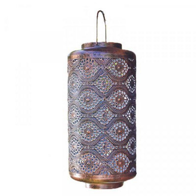 Large Damask Solar LED Silhouette Lantern Lights Solar Lights Patio Table Lights - 3