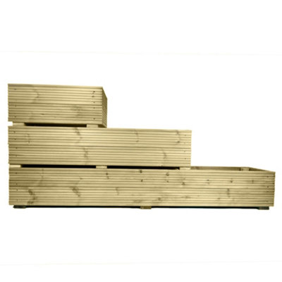 Large Decking Planter 1.2m L x 0.8m W x 2 Boards High