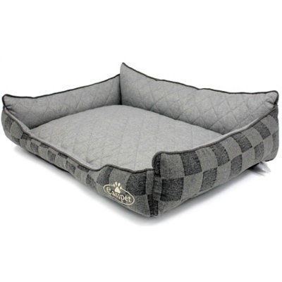 Large Deluxe Dog Bed With Comfortable Orthopaedic Foam