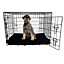 Large Dog Bed Cage Crate Pet Waterproof Hygienic Bedding Tough Hardwearing Cushion Mat Black