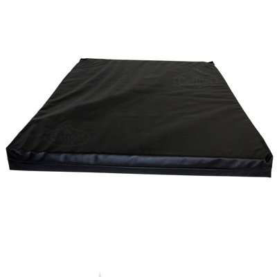 Large Dog Bed Cage Crate Pet Waterproof Hygienic Bedding Tough Hardwearing Cushion Mat Black - 4