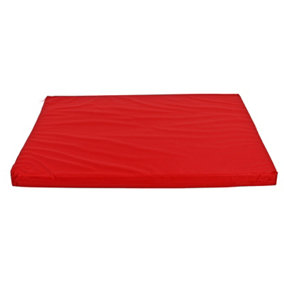 Large Dog Bed Cage Crate Pet Waterproof Hygienic Bedding Tough Hardwearing Cushion Mat Red