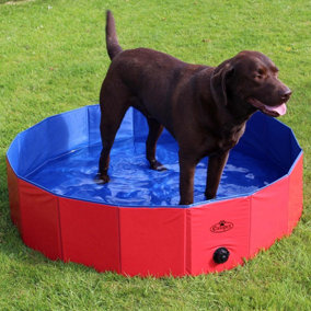 Large Dog Paddling Pool Pet Bath Tub Washing Swimming Cool Folding Portable