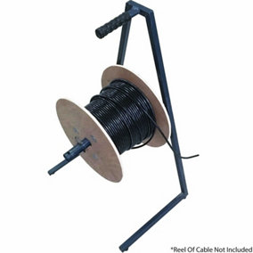 Large Double Cable Reel Drum Carrier & Dispenser De Spooler Stand Holder