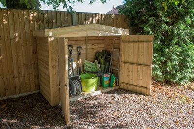 Large Double Door Apex Wooden Garden Storage - Bike/Mower Outdoor Store