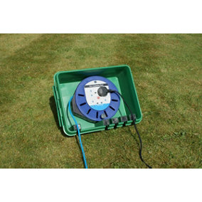 Large DriBox Dri Box (330) Outdoor Waterproof Plug / Socket Cover Box in Green