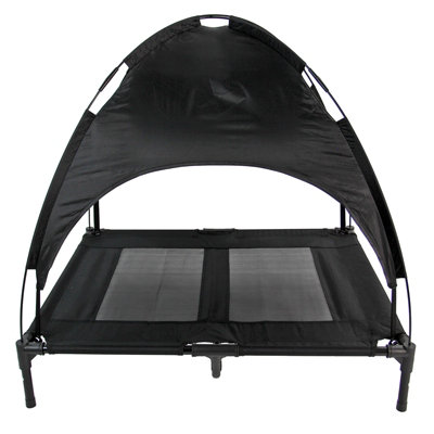 Large Elevated Dog Bed Pet Raised Camping Cot Indoor Outdoor Mesh with Canopy Cover - 6