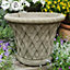 Large 'Elizabethan' Woven Wicker Design Garden Pot