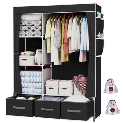 Big Size Wardrobe With 12 Shelves For Different Things Storage Durable Fabrice Cover main image 1